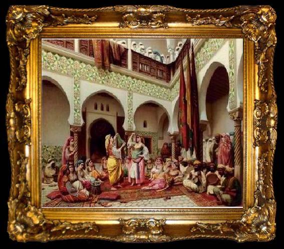 framed  unknow artist Arab or Arabic people and life. Orientalism oil paintings 137, ta009-2